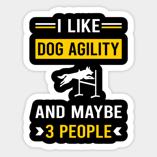 3 People Dog Agility Training Sticker by Bourguignon Aror